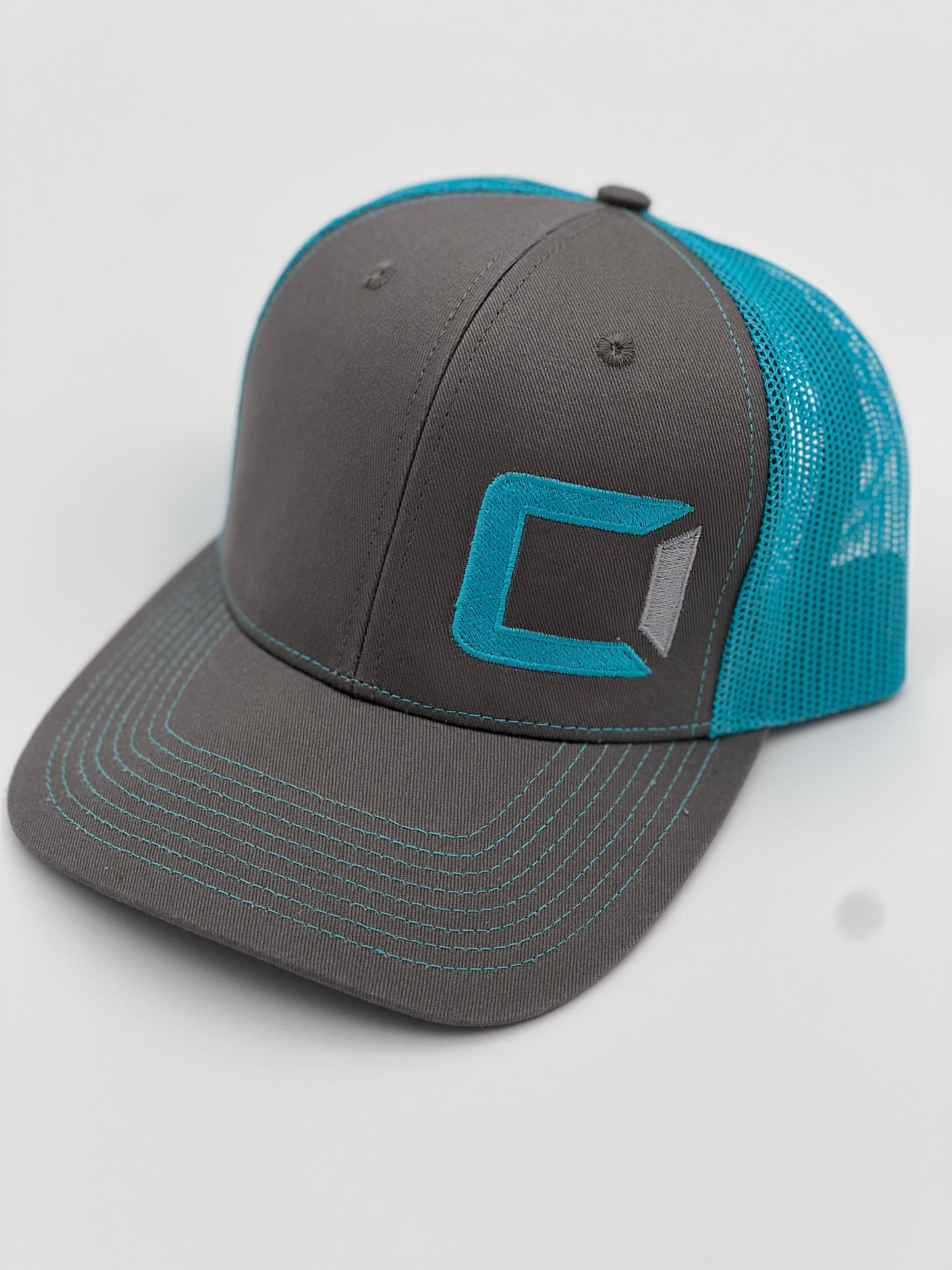 Snapback Grey/Teal Trucker Hat